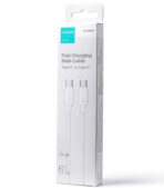 ⁦كابل بيانات للشحن السريع من النوع سي إلى نوع سي بقدرة 60 وات بطول 1 متر، أبيض، JR- S-CC060A9 من جوي روم⁩ - الصورة ⁦2⁩