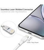 ⁦كابل لايتنينج للشحن السريع بطول 1 متر سلك نقل ومزامنة بيانات عالي السرعة متوافق مع ايفون 14 - 13 - 12 - 11 برو ماكس - اكس اس - ار - - - 8 - 7 وغيرها⁩ - الصورة ⁦3⁩