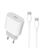 شاحن USB C سريع 20 واط لآيفون 15/15 برو/15 برو ماكس، شاحن معتمد من أبل وكابل من النوع C إلى C 3.3 قدم لآيباد برو/إير/ميني، محول شاحن حائط سريع USB C